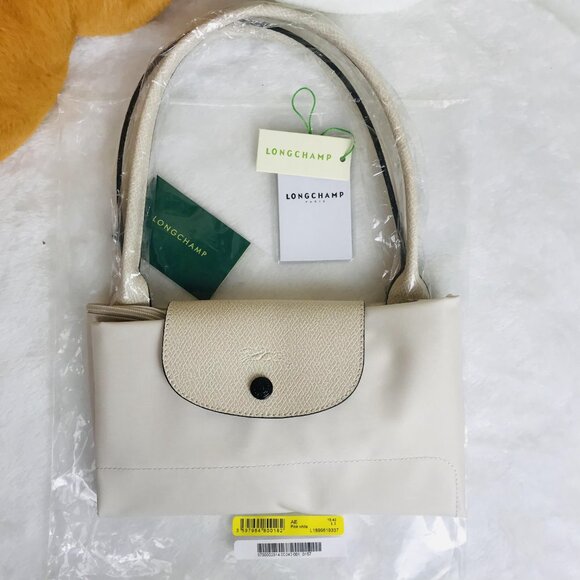 NWT Longchamp Le Pliage Original Large Shoulder Nylon Bag Tote IN OFF WHITE - Picture 2 of 14
